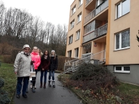 Visiting Mrs. Jarošová in Prague - the house where she lives now