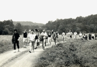 July 1989, Havl. Brod - H. Borová / March of Havlíček's Youth (In front Hraboš and Franta Štibor / Photo ?)