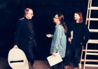 1995 / series Bigbít (Hraboš and director Zd. Suchý with Miloslav Šimek / Photo: ČT)