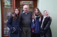 Pupils with Josef Čáslava in front of his studio