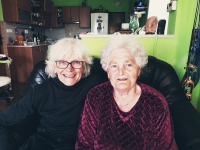 Jiřina Kroutilová with her sister Antonie Divišová, Šumperk, May 2019