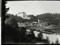 The castle of Český Šternberk in a picture by Czech photographer František Krátký, whose archive Josef Čáslava saved