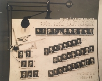 Photo board of graduates of the Industrial School of Furniture in Bystřice pod Hostýnem