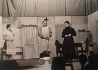 František Kotas as an amateur actor in Tyl's play Paličova dcera, he led the company amateur club of TON Frenštát pod Radhoštěm