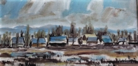 A painting by Boris Hlaváček from 1962, his hobby in life