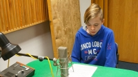 Recording a report in Czech Radio