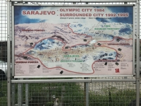 Map of the siege of Sarajevo