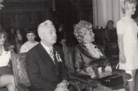 Father Ladislav Král and mother Marie Králová, nee. Austová, at the wedding of Petr Král, ceremonial hall at the Kolín Town Hall, Kolín, June 1973