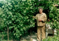 Alois Vychodil in his vineyard