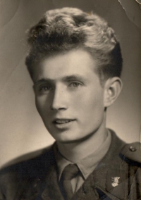 Alois Vychodil during military service, 1950s