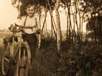 On a cycling trip, 1946
