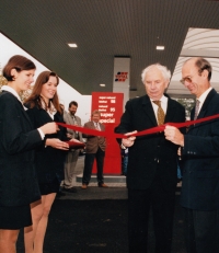 Opening of a petrol station in Česká Lípa, 29 September 1996