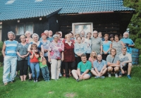 Family reunion on Kladnaté, Anna Závorková in the middle, 2013