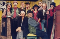 At the dress rehearsal at the theatre in Košice with, among others, the director of the theatre, 16 September 1997