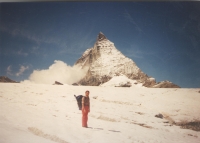 Jaroslav Adámek during the ascent of the Mattehorn in 1992