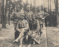 Jaroslav Adámek's maternal grandfather during the First World War in Russia (first on the right above)