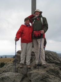 With my wife on the Velký Javorník, 2013