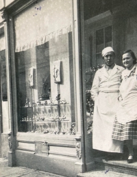 Mother's parents the Langers, Prachatice, 1930s
