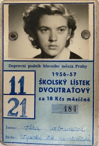 Dual-mode student transport pass, 1956-1957