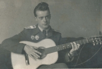 Rudolf Papík at the army, 1957