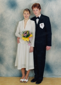 Younger daughter of Marie Šlechtová in a ballroom dancing lesson