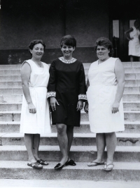 Jindřiška Koryčanská with colleagues from work, 1960