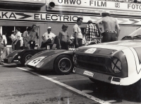 Race at the Schleizer Dreieck circuit - Josef Srnský's car on the right, Schleiz, 1974