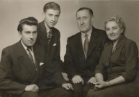 Family photo, Jan Štursa second from the left, early 1960s