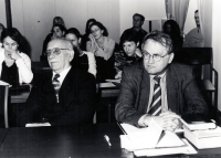 Jiří Fiala as assistant at Faculty of Arts Palacký University, Olomouc, 1980