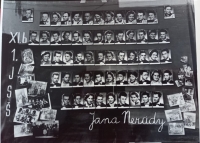 Jaroslav Someš on the graduation board (in glasses above)