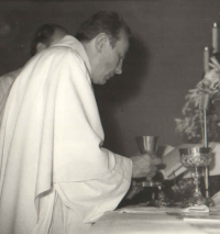 First mass, Krásná Hora nad Vltavou, 1976