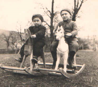 With a friend, 1943