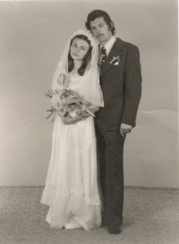 Wedding photo with wife Vlasta, Turnov 1976