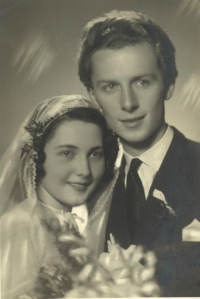 Aleš Suk's parents, wedding photo, 1 August 1945