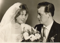 With her husband Josef Sluneček, 1963