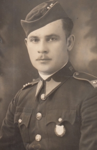 Father Jaroslav Louda at the army, 1934