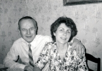 František Dusbábek with his sister Eva in 1975