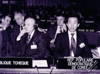 František Dusbábek at the UNESCO conference in Paris (1999)