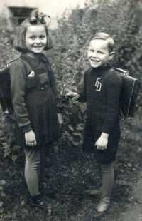 With sister in 1943