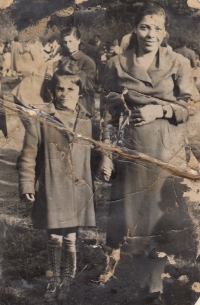 Markéta Šestáková on Sokol Island in České Budějovice, 1960