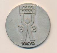 Commemorative medal of a participant of the pre-Olympic Games in Tokyo 1963, holder Věra Hrabáková