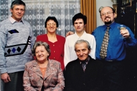 Milada Ambrožová with her family, husband Antonín, son Antonín, daughter Blanka and their partners