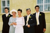 Ludmila and Antonín Stáně and their three children, 2001