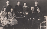 Václav Beránek's parents in the middle, sitting grandparents Beránek, other uncles and aunts