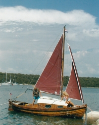 Sailing ship Rosinanta II during cruises in Croatia, 2002