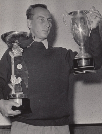 Vladimír Nadrchal in the 1960s with his trophies