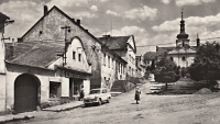 On the left, below the church, is Josef Roubíček's birth house, Mnichovice, circa 1960s