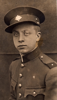 Josef Roubíček's father in the army, 1930