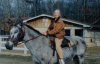 Zdeňka Peterka on her ranch in Arkansas around 1998