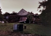 20 Černovírská Street, Olomouc, the birth house of František Coufal, barn after the flood of 1997